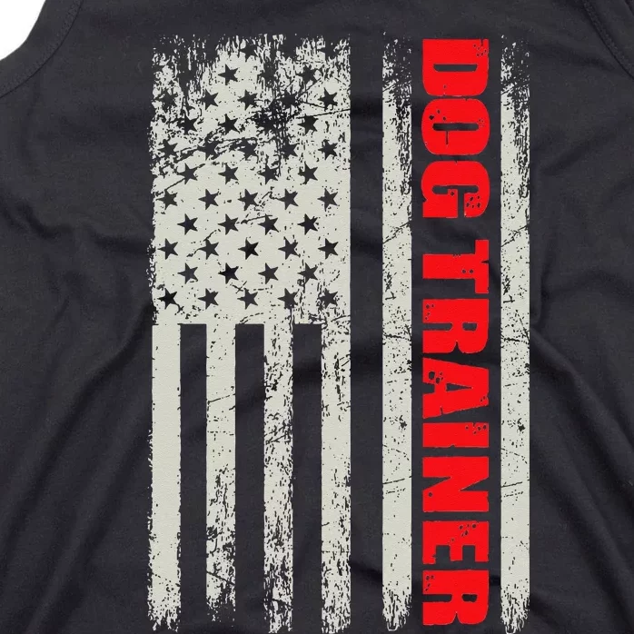 Dog Trainer USA Flag Dog Training Fun K9 Training Show Dog Tank Top