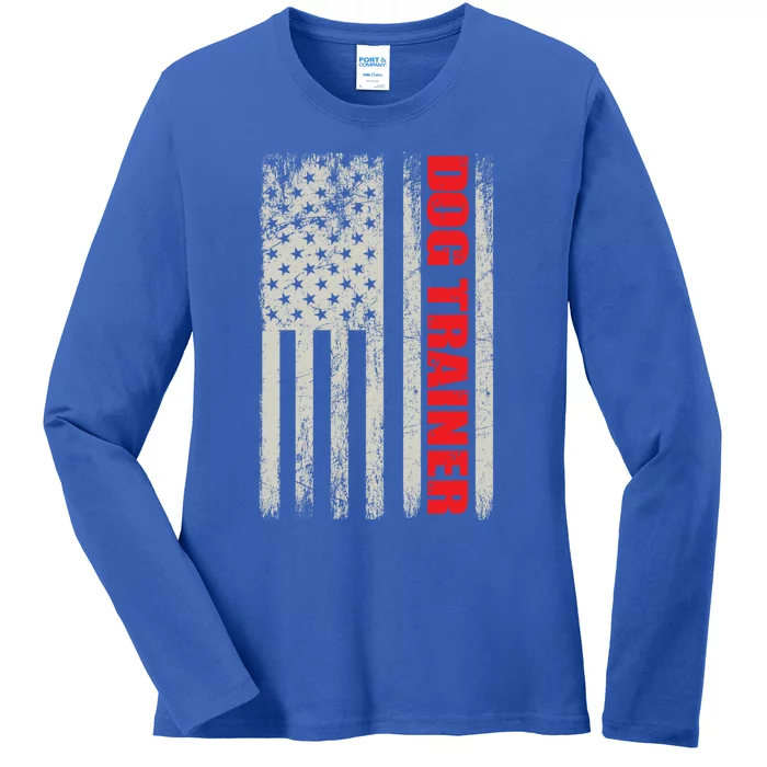 Dog Trainer Usa Flag Dog Training Fun Kgift9 Training Show Dog Gift Ladies Long Sleeve Shirt