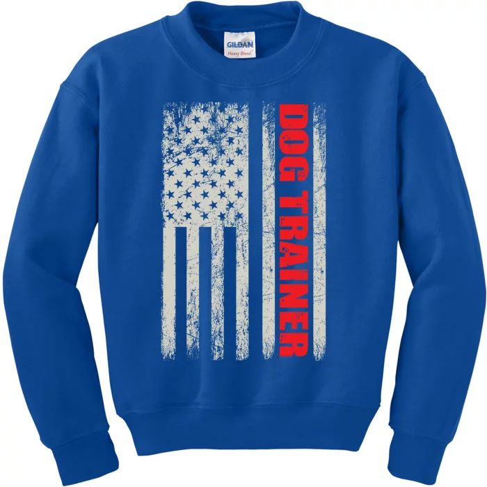 Dog Trainer Usa Flag Dog Training Fun Kgift9 Training Show Dog Gift Kids Sweatshirt