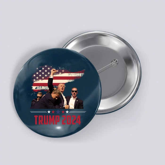 Donald Trump Usa Flag Fist Fight Election 2024 Button