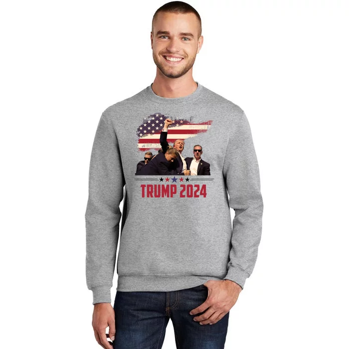 Donald Trump Usa Flag Fist Fight Election 2024 Sweatshirt