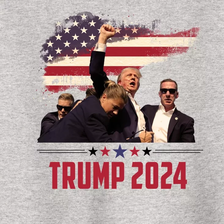 Donald Trump Usa Flag Fist Fight Election 2024 Toddler T-Shirt