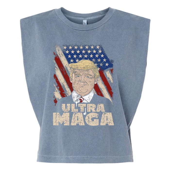 Donald Trump Ultra Maga Garment-Dyed Women's Muscle Tee