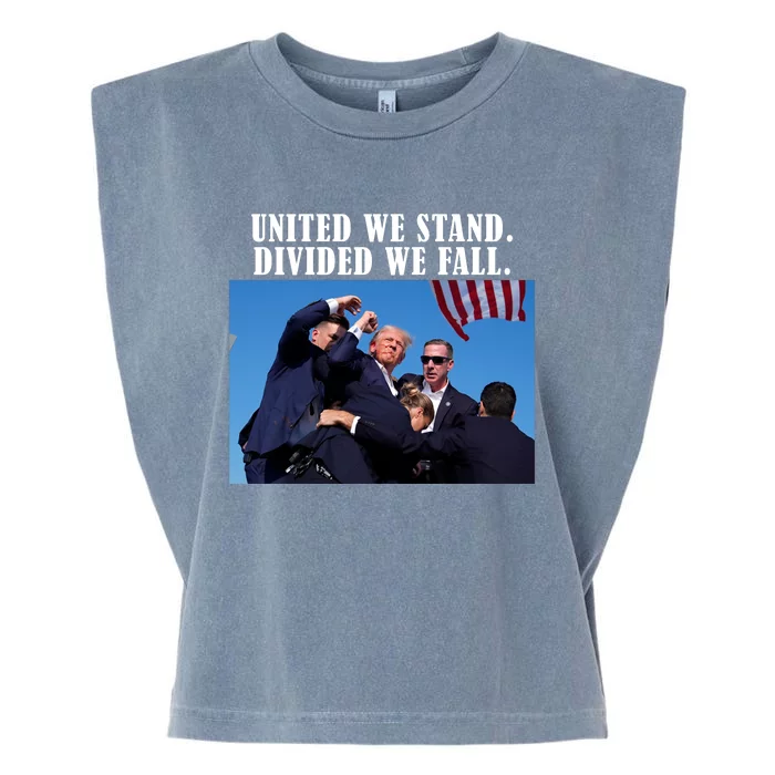 Donald Trump United We Stand Dived We Fall Garment-Dyed Women's Muscle Tee