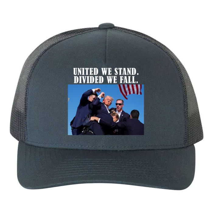 Donald Trump United We Stand Dived We Fall Yupoong Adult 5-Panel Trucker Hat