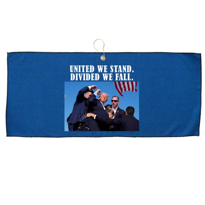 Donald Trump United We Stand Dived We Fall Large Microfiber Waffle Golf Towel