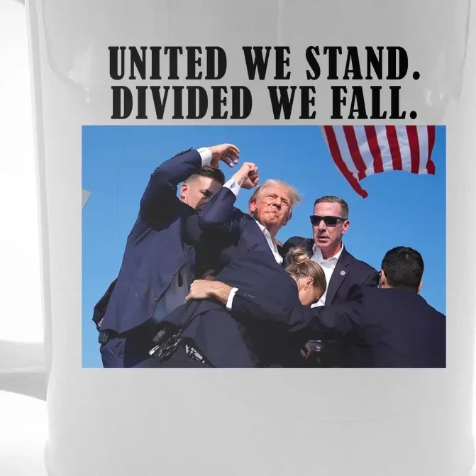 Donald Trump United We Stand Dived We Fall Front & Back Beer Stein