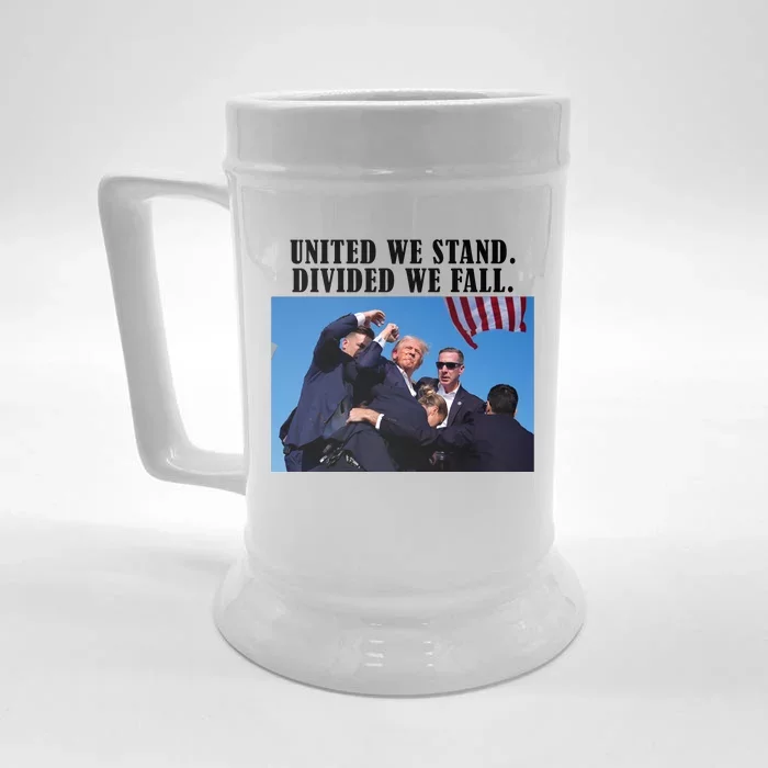 Donald Trump United We Stand Dived We Fall Front & Back Beer Stein