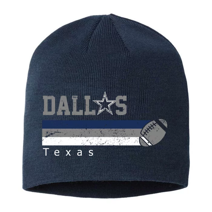 Dallas Texas Vintage Retro Football 8 1/2in Sustainable Knit Beanie