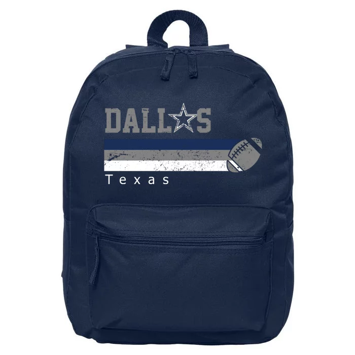 Dallas Texas Vintage Retro Football 16 in Basic Backpack