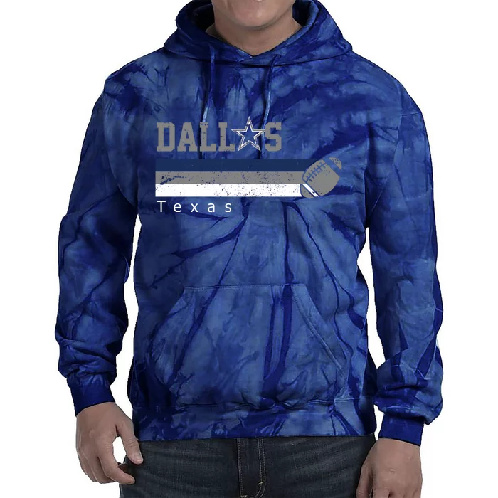 Dallas Texas Vintage Retro Football Tie Dye Hoodie