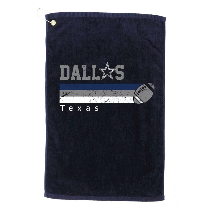 Dallas Texas Vintage Retro Football Platinum Collection Golf Towel