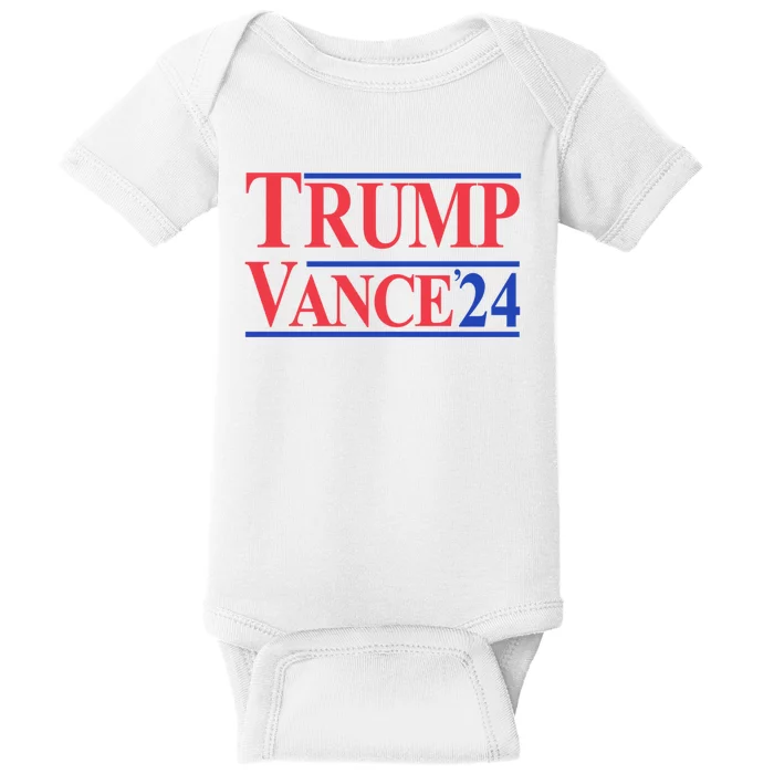 Donald Trump Vance 2024 Retro Stripe Trump Vance Baby Bodysuit