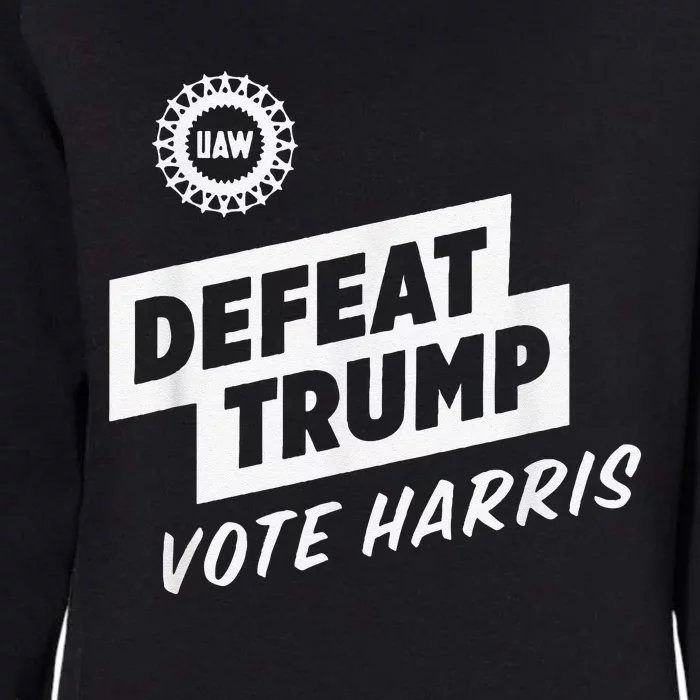 Defeat Trump Vote Harris Womens California Wash Sweatshirt