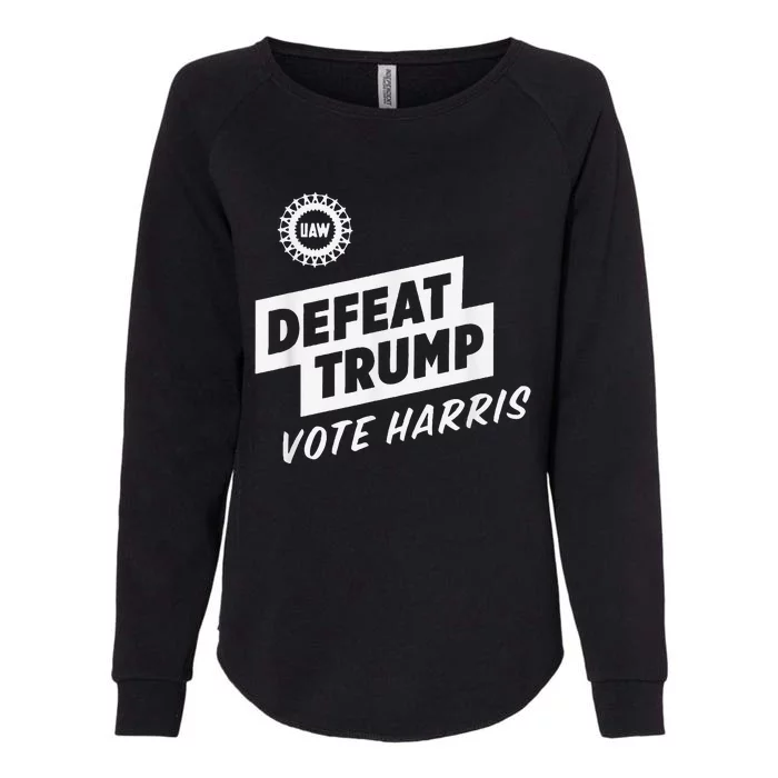 Defeat Trump Vote Harris Womens California Wash Sweatshirt