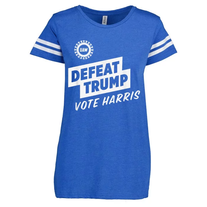 Defeat Trump Vote Harris Enza Ladies Jersey Football T-Shirt