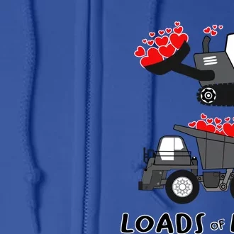 Dump Truck Valentine's Day Of Lover Gift Full Zip Hoodie