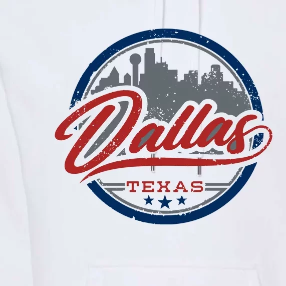 Dallas Texas Vintage Travel Stamp Premium Hoodie