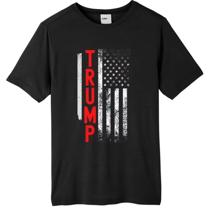 Donald Trump Vintage USA Flag 2024 ChromaSoft Performance T-Shirt