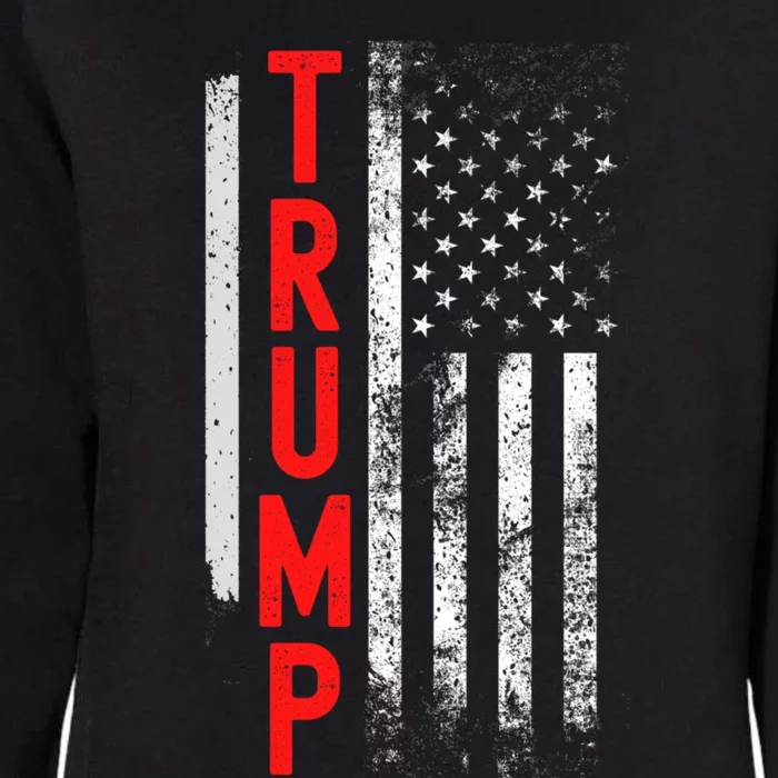 Donald Trump Vintage USA Flag 2024 Womens California Wash Sweatshirt