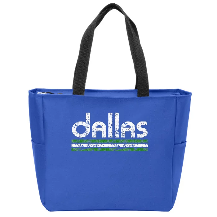 Dallas Texas Vintage Weathered Throwback Zip Tote Bag