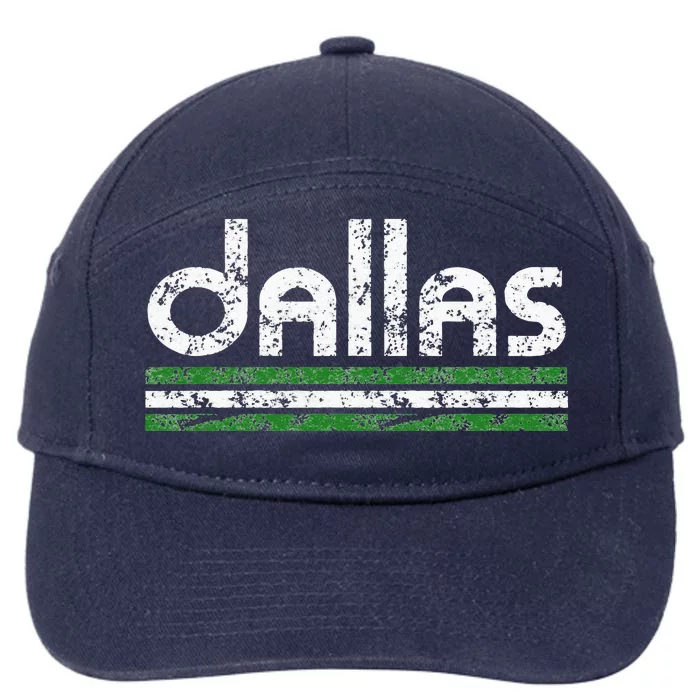 Dallas Texas Vintage Weathered Throwback 7-Panel Snapback Hat