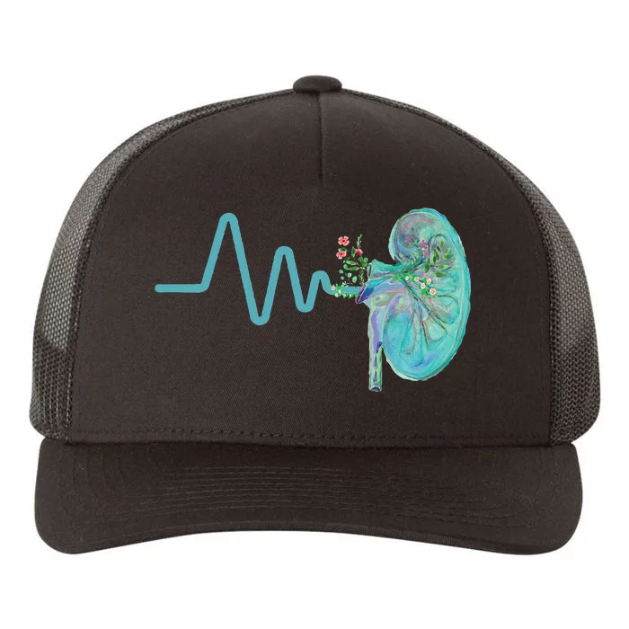 Dialysis Technician Week Kidney Team Tech Nurse Heartbeat RN Yupoong Adult 5-Panel Trucker Hat