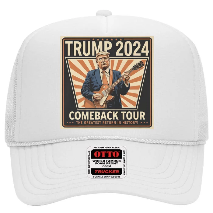 Donald Trump Wins Us Presidency Trump Won 2024 Presidential Election High Crown Mesh Trucker Hat