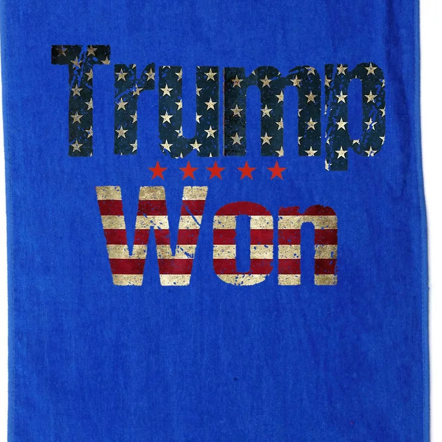 Donald Trump Wins Us Presidency Trump Won 2024 Usa President Platinum Collection Golf Towel