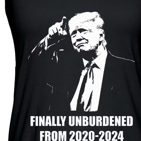 Donald Trump Wins – Finally Unburdened From 2020 2024 Ladies Essential Flowy Tank