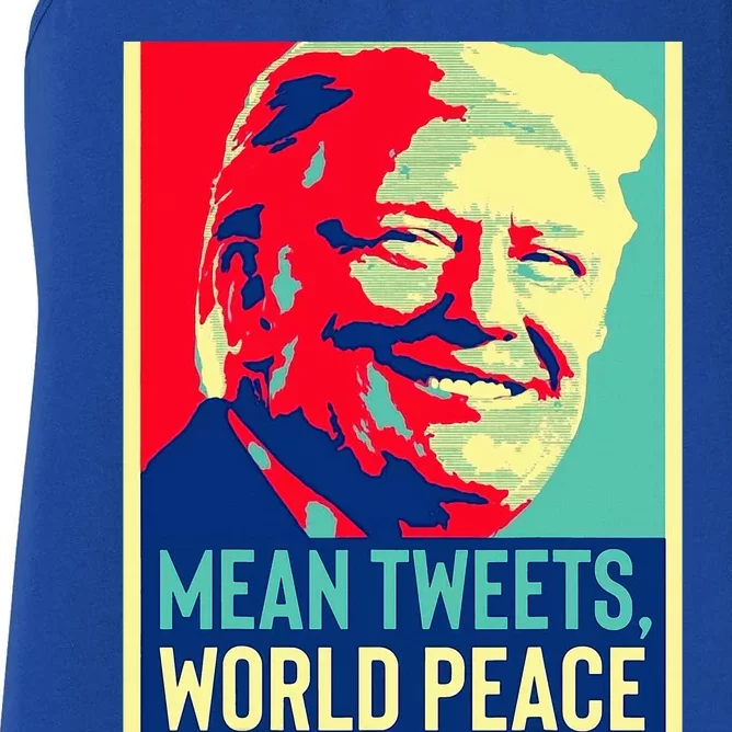 Donald Trump World Peace And Mean Tweets 2024 Women's Racerback Tank