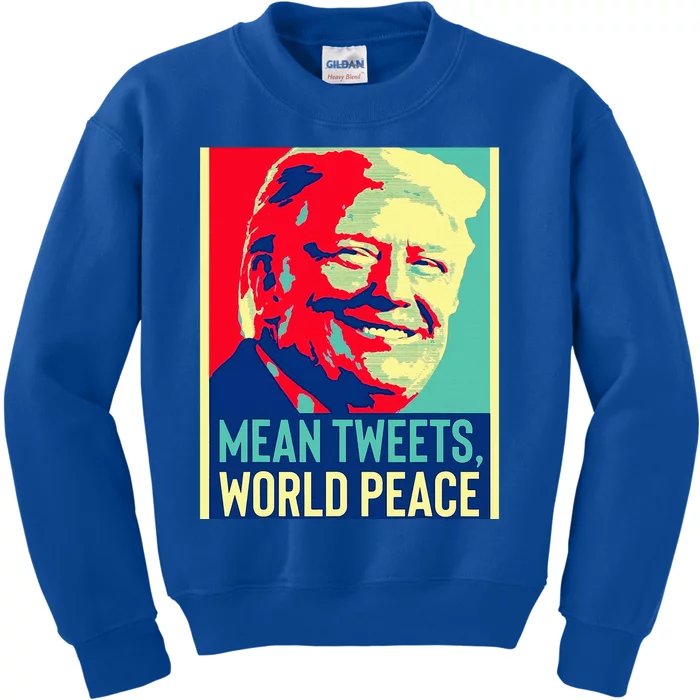 Donald Trump World Peace And Mean Tweets 2024 Kids Sweatshirt