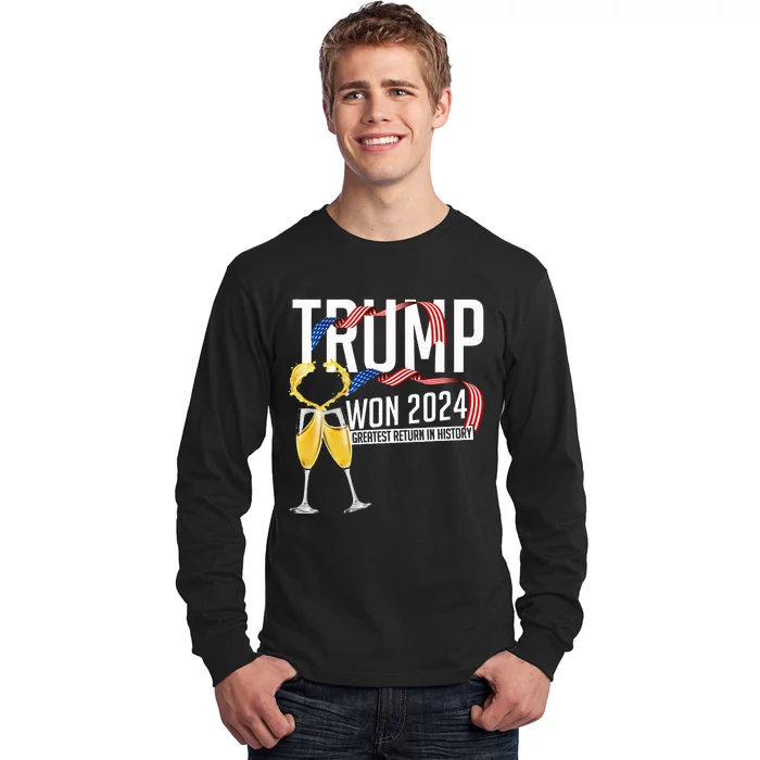 Donald Trump Won 2024 Election Inauguration Long Sleeve Shirt