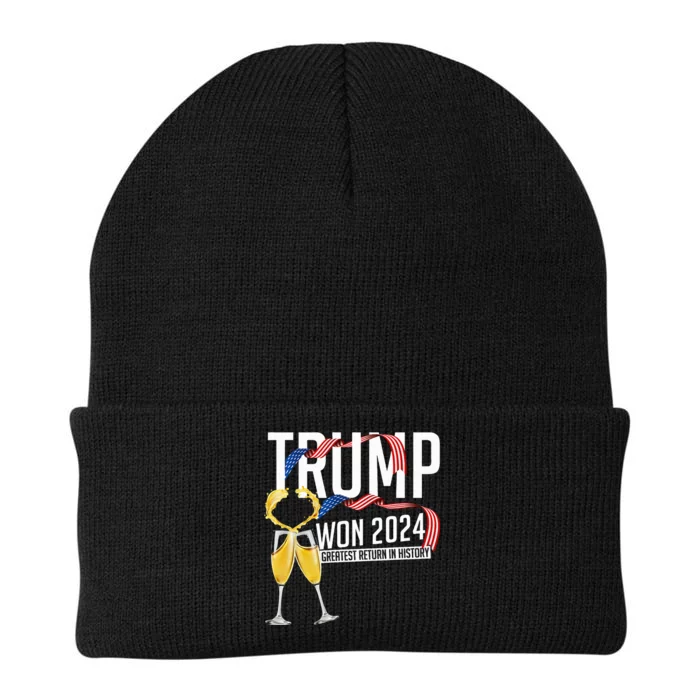 Donald Trump Won 2024 Election Inauguration Knit Cap Winter Beanie