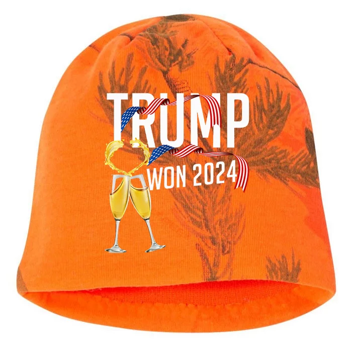 Donald Trump Won 2024 Election Inauguration Kati - Camo Knit Beanie