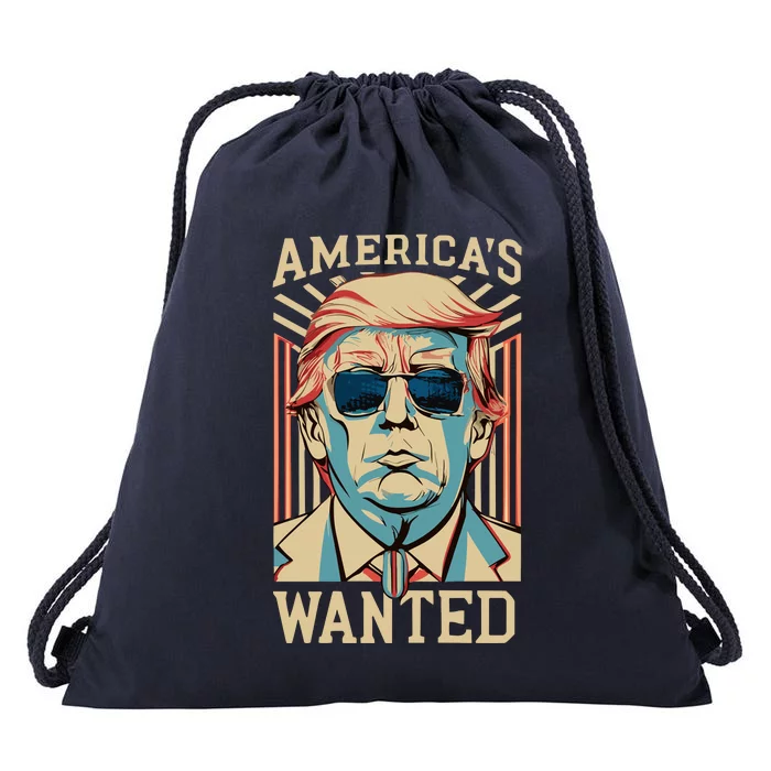 Donald Trump Wanted Drawstring Bag