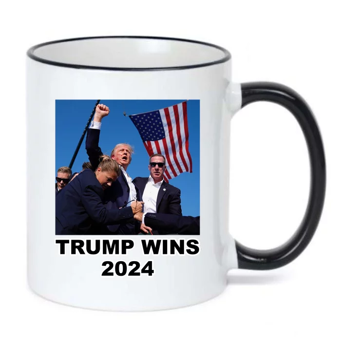 Donald Trump Wins 2024 Election Gun Shot Fired At Rally Black Color Changing Mug