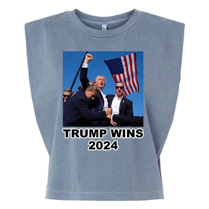 Donald Trump Wins 2024 Election Gun Shot Fired At Rally Garment-Dyed Women's Muscle Tee