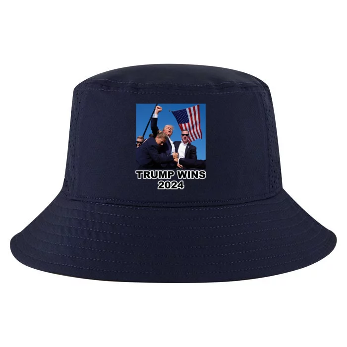 Donald Trump Wins 2024 Election Gun Shot Fired At Rally Cool Comfort Performance Bucket Hat