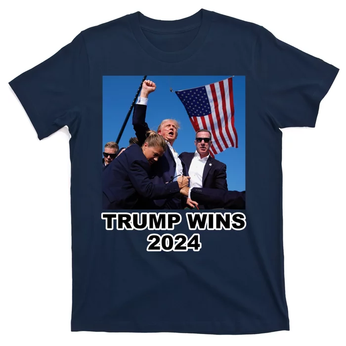 Donald Trump Wins 2024 Election Gun Shot Fired At Rally T-Shirt