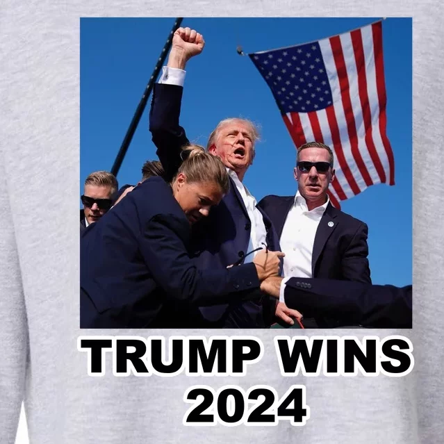 Donald Trump Wins 2024 Election Gun Shot Fired At Rally Cropped Pullover Crew