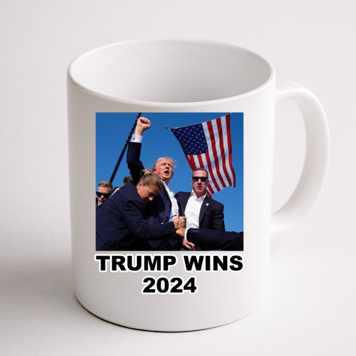 Donald Trump Wins 2024 Election Gun Shot Fired At Rally Front & Back Coffee Mug