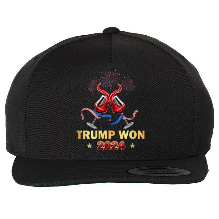 Donald Trump Won 2024 Election Inauguration Victory Wool Snapback Cap