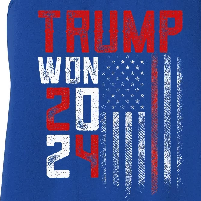 Donald Trump Won 2024 Election Inauguration Women's Racerback Tank