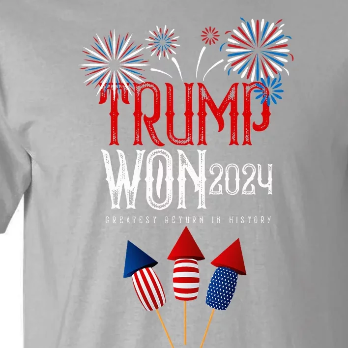 Donald Trump Won 2024 Election Inauguration Tall T-Shirt