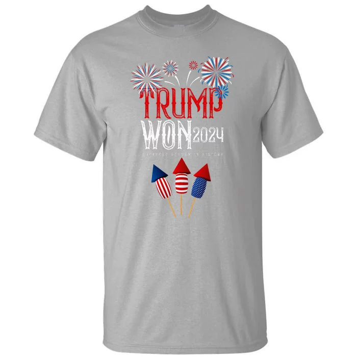 Donald Trump Won 2024 Election Inauguration Tall T-Shirt