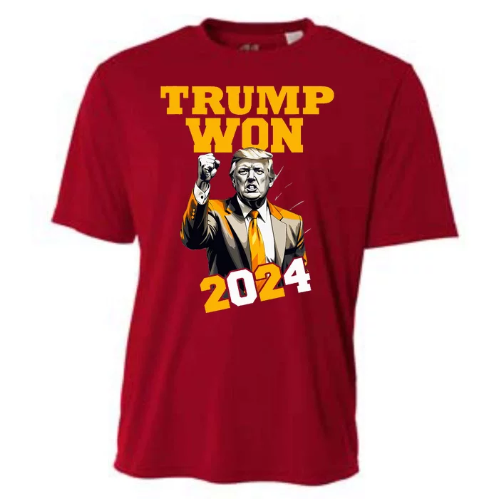 Donald Trump Won 2024 Election Inauguration Cooling Performance Crew T-Shirt