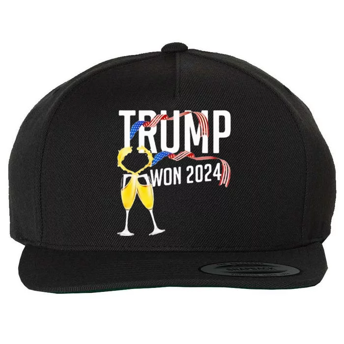 Donald Trump Won 2024 Election Inauguration Party Christmas Wool Snapback Cap