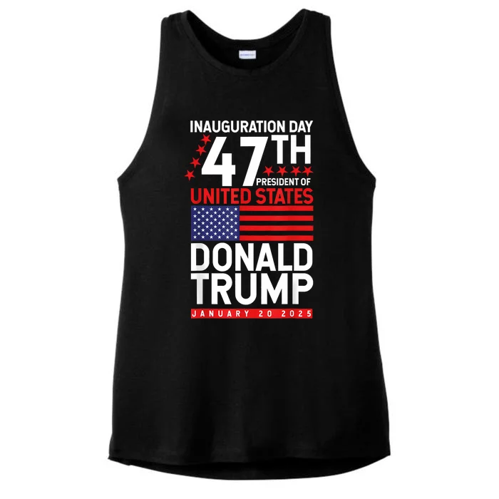 Donald Trump Won 2024 Election Inauguration Ladies Tri-Blend Wicking Tank