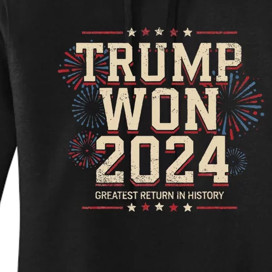 Donald Trump Won 2024 Election Inauguration Women's Pullover Hoodie